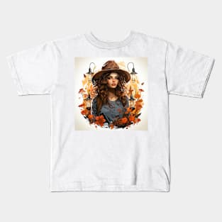 wanderer in autumn Kids T-Shirt